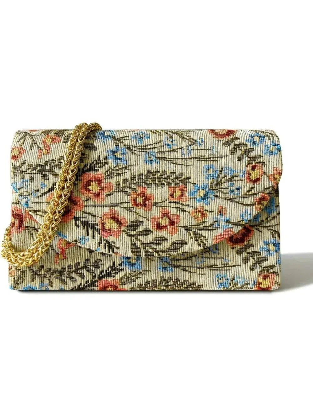 Floral Embroidered Evening Clutch Purse - Cute Crossbody Handbag for Weddings